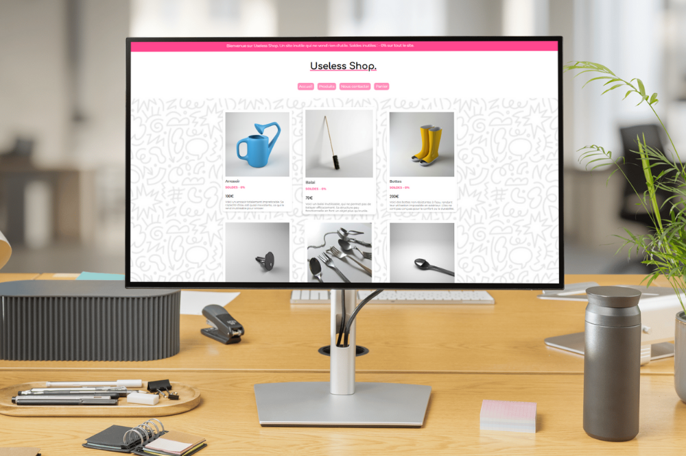 mockup useless shop